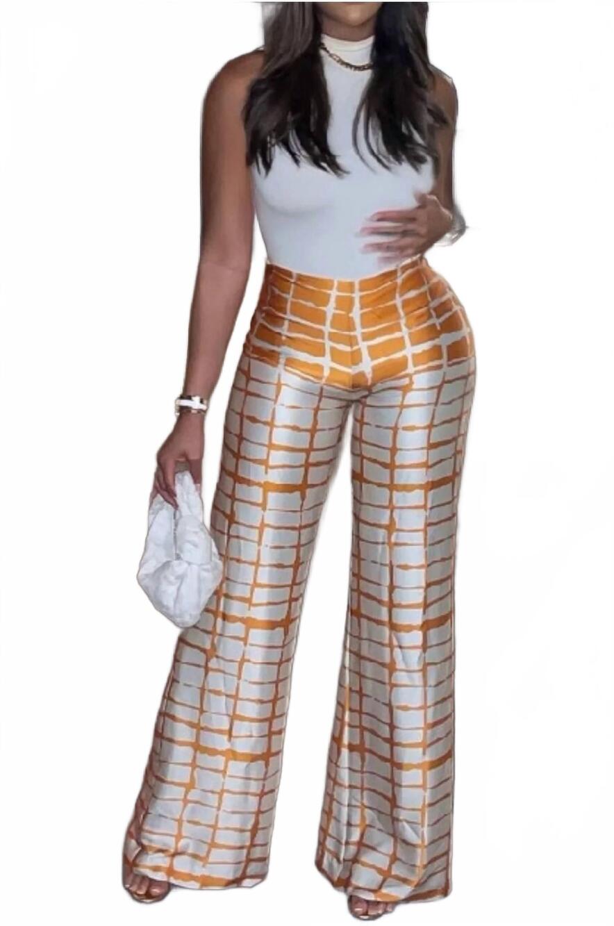 NEW LOVELY cher wide leg pants in orange